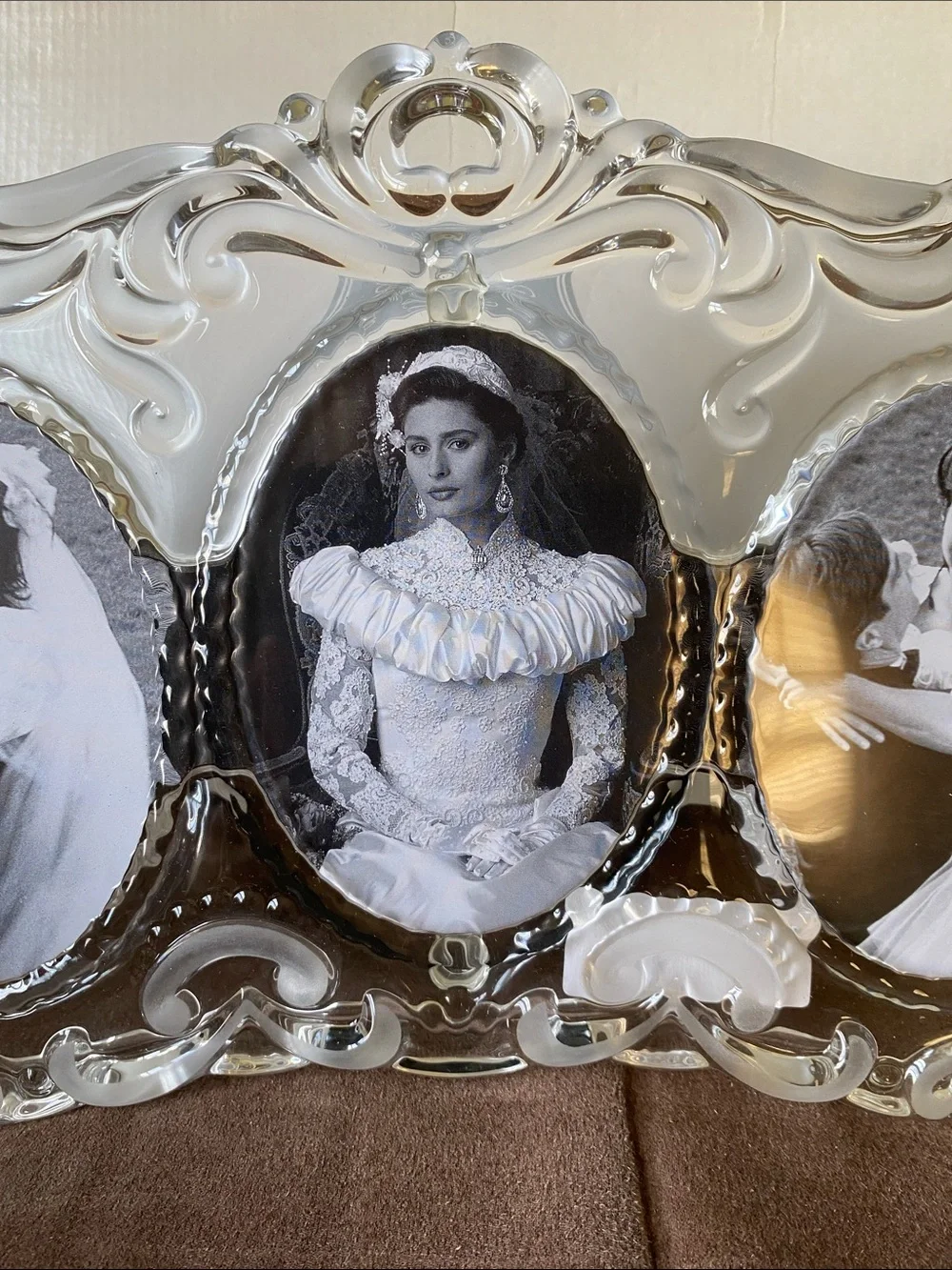 Mikasa Ornate Triple-Opening Silver Tone Picture Frame